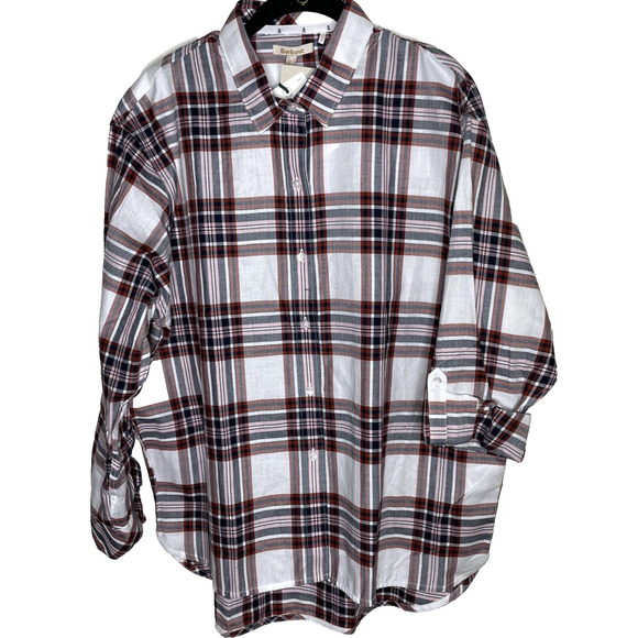 Barbour Tops - Barbour Women's Sz 6 Bethwin Plaid Long Sleeve Shirt  Button Down NWT